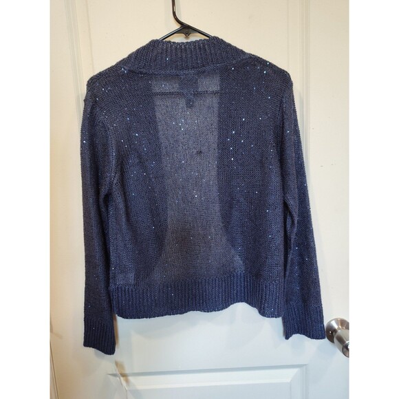 Women's Rabbit Rabbit Rabbit Long Sleeve Open Knit Cardigan Blue Medium - Picture 3 of 6